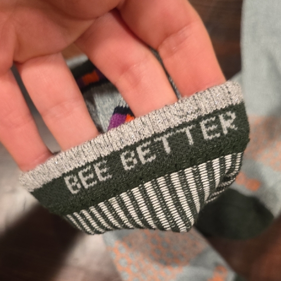 Bombas Calf Socks - Forest Green Striped - Size SM - Picture 3 of 4